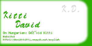 kitti david business card